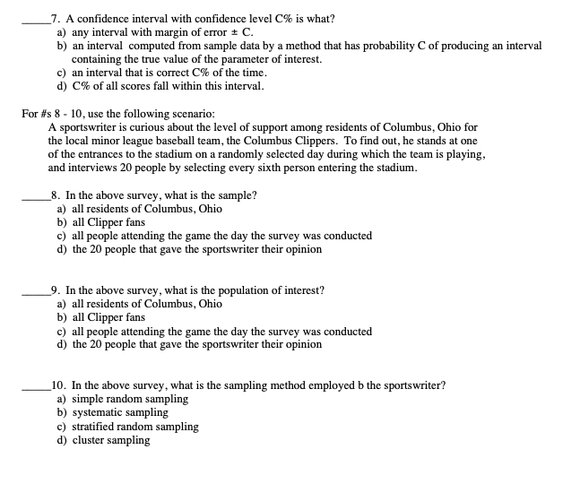 Solved Multiple choice - - Select the best answer for each | Chegg.com