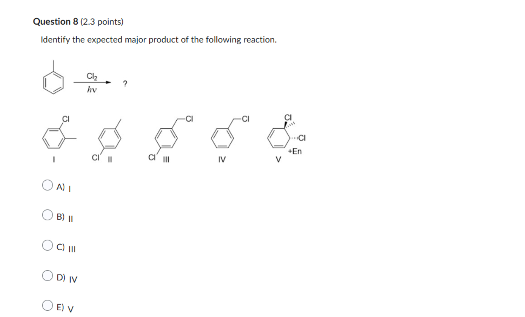 Solved Question 8 (2.3 ﻿points) ﻿Identify the expected major | Chegg.com