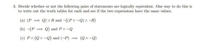 Solved 3. Decide whether or not the following pairs of | Chegg.com