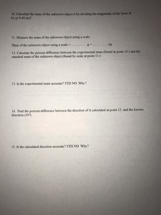 Solved Force Table Lab Report Table 1 Table 2 Mass Magnitude
