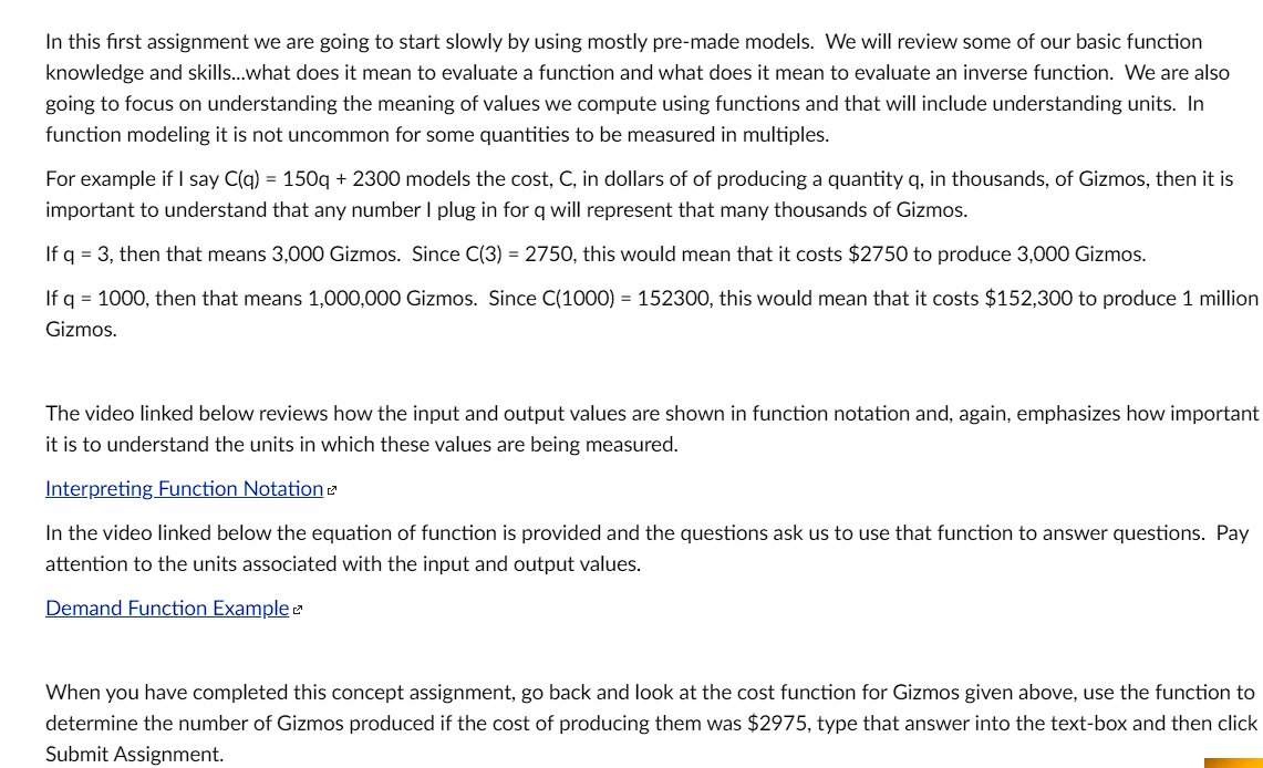 Solved In this first assignment we are going to start slowly | Chegg.com