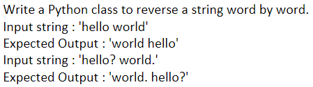 Solved Write a Pytho Input string : 'hello world' n class to | Chegg.com