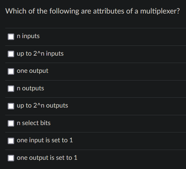 Solved Which of the following are attributes of a | Chegg.com