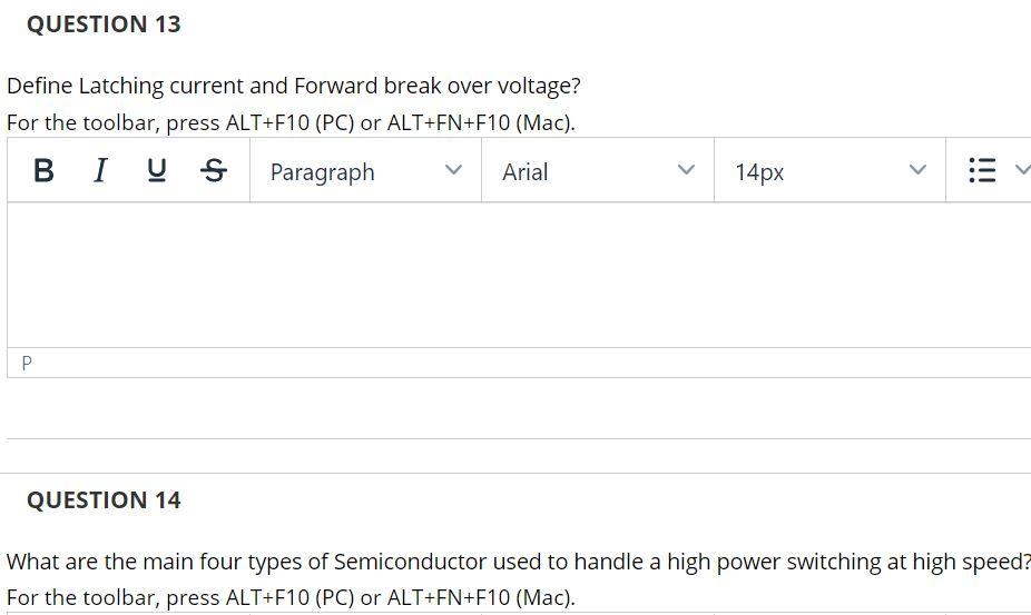 Solved QUESTION 13 Define Latching current and Forward break