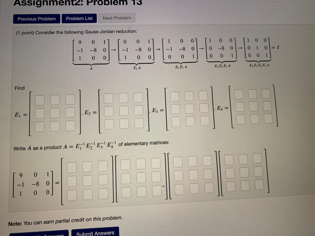 Solved Assignment2: Problem 13 Previous Problem Problem List | Chegg.com