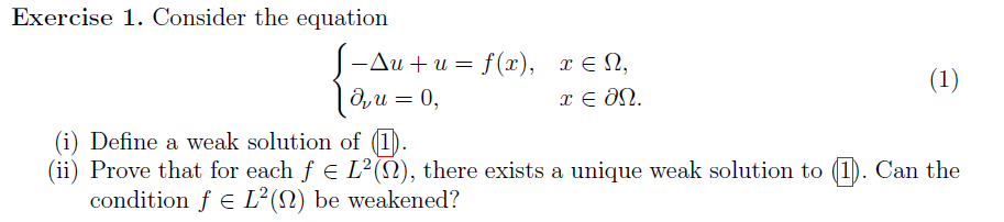Solved Exercise 1 . Consider the equation | Chegg.com