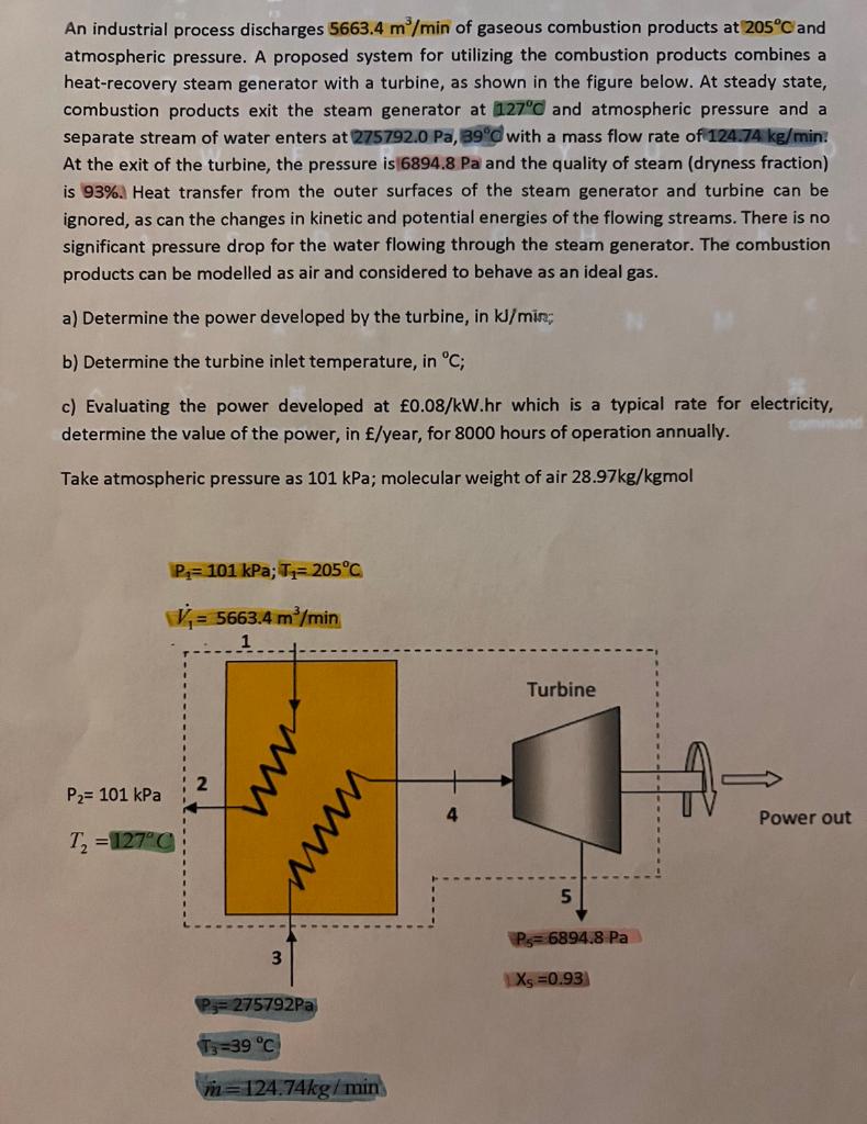 Solved Application Of Steady Flow Energy Equation