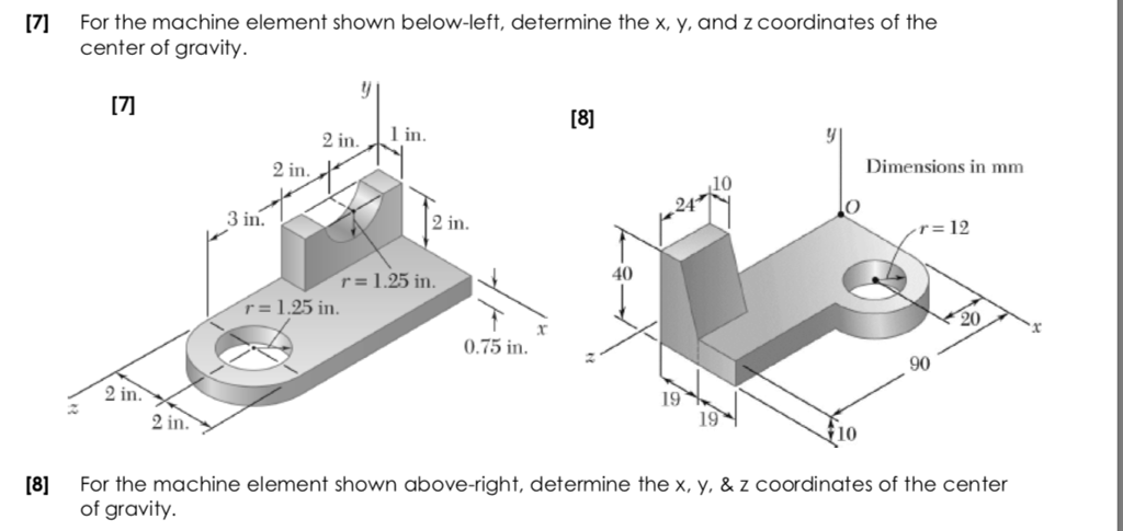 Solved Determine the x, y, and z coordinates of the center | Chegg.com
