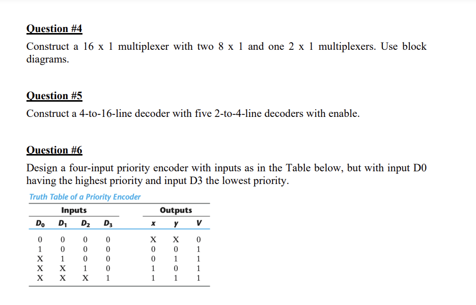 Solved Question \4 Construct a 16×1 multiplexer with two