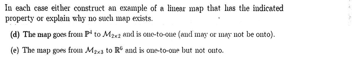 Solved In each case either construct an example of a linear | Chegg.com