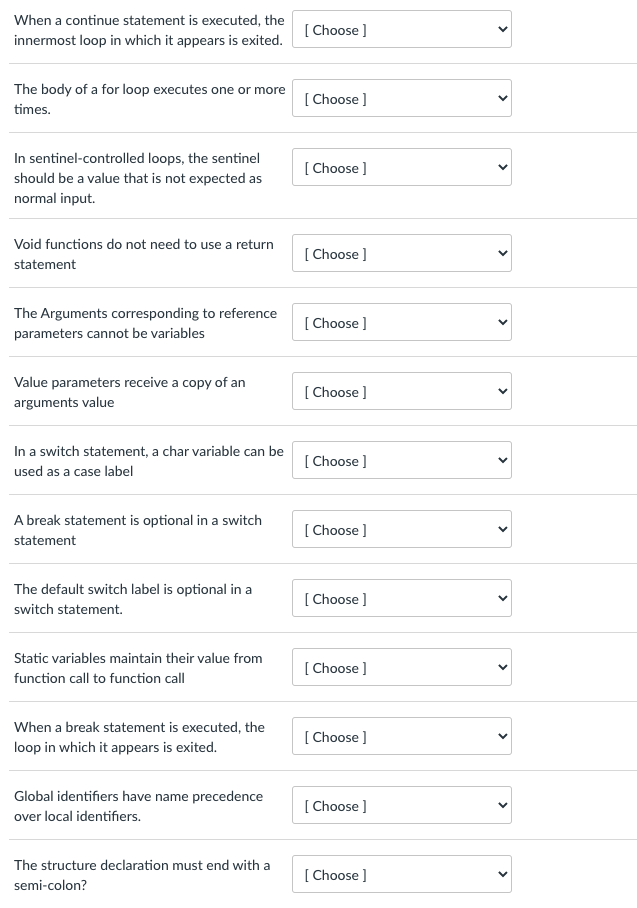 Solved When a continue statement is executed, the innermost | Chegg.com