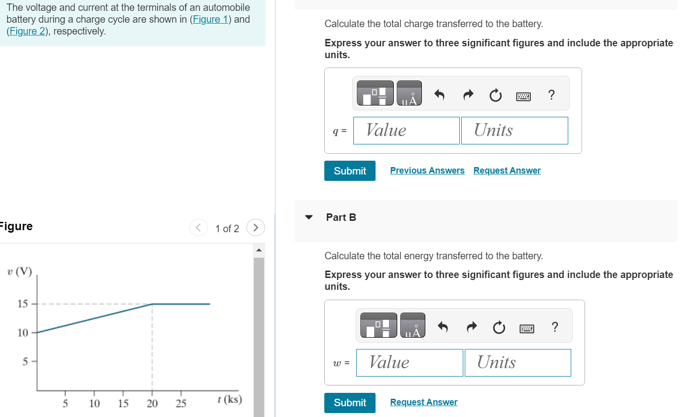 Solved The Voltage And Current At The Terminals Of An | Chegg.com