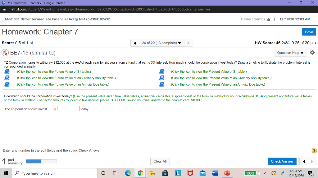 Solved Do Homework - Chapter 7 - Google Chrome | Chegg.com