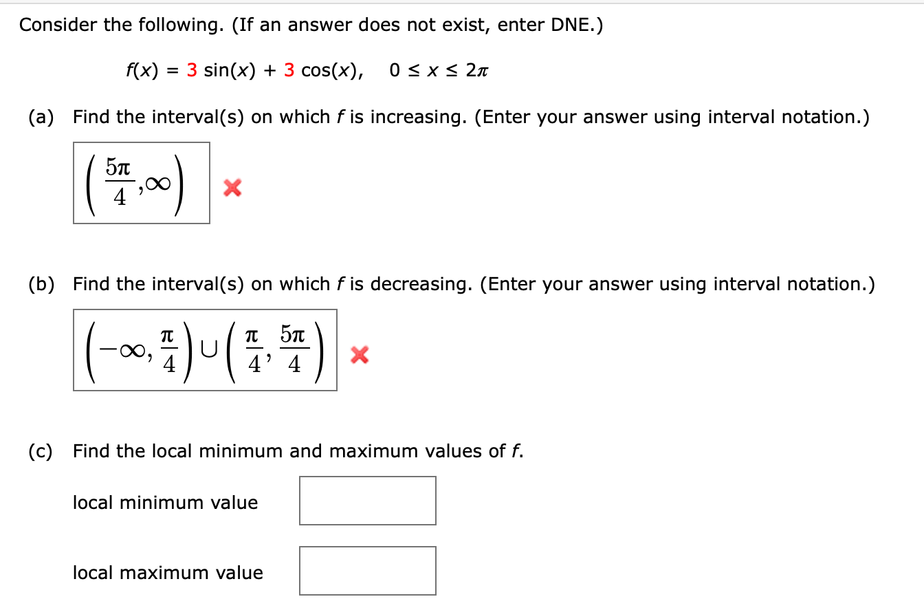 Solved Consider the following. (If an answer does not exist, | Chegg.com