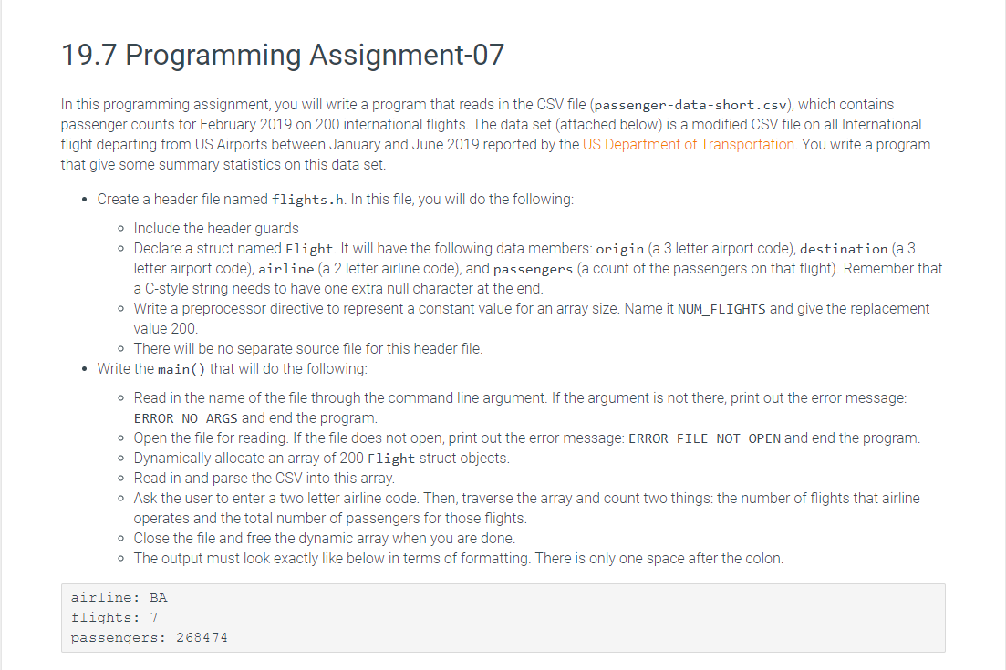 programming assignment statement