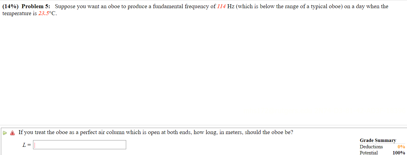 Solved (14\) Problem 5 Suppose you want an oboe to produce
