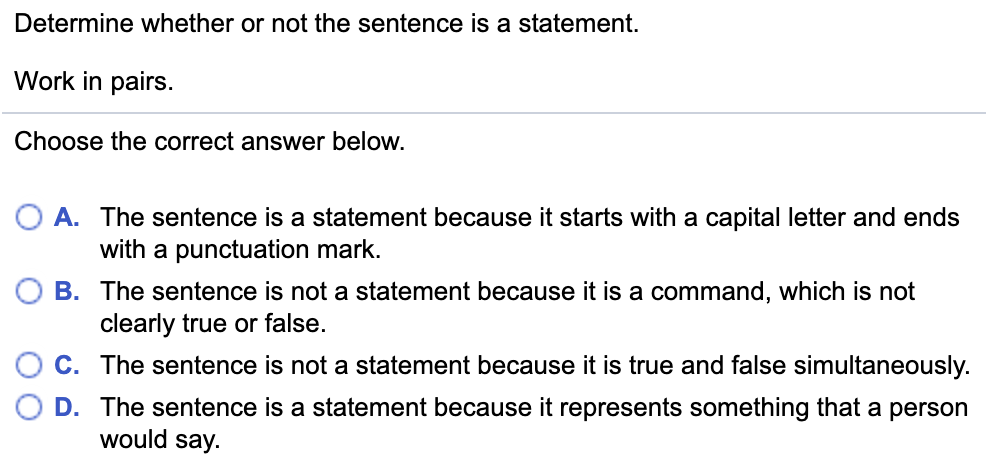 solved-determine-whether-or-not-the-sentence-is-a-statement-chegg