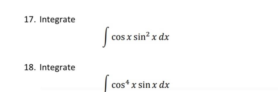 integration of cos x cos nx dx