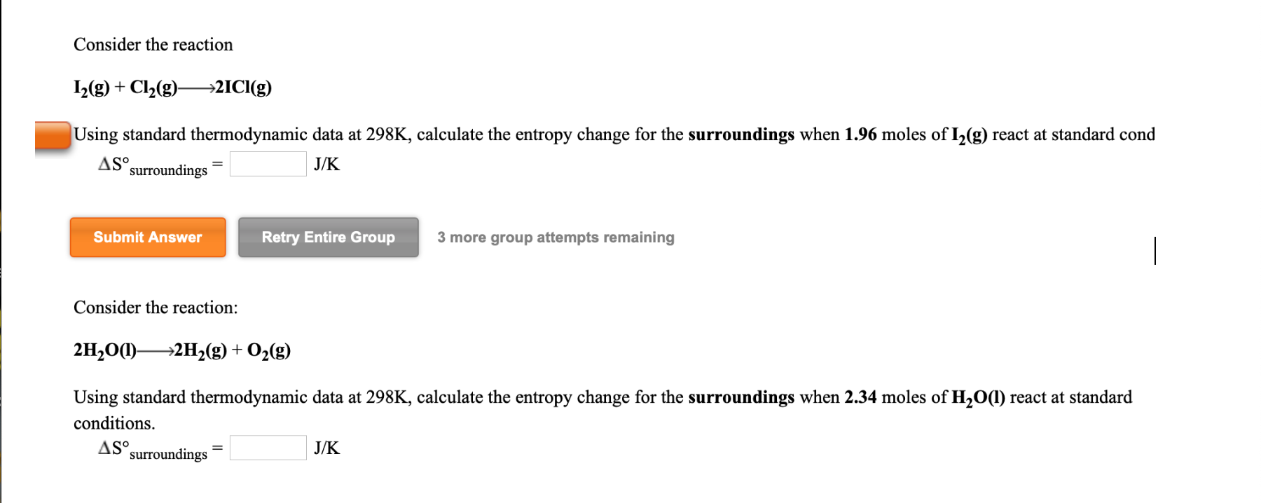 Solved Consider The Reaction 12 G Cl2 G 21ci G Usin Chegg Com