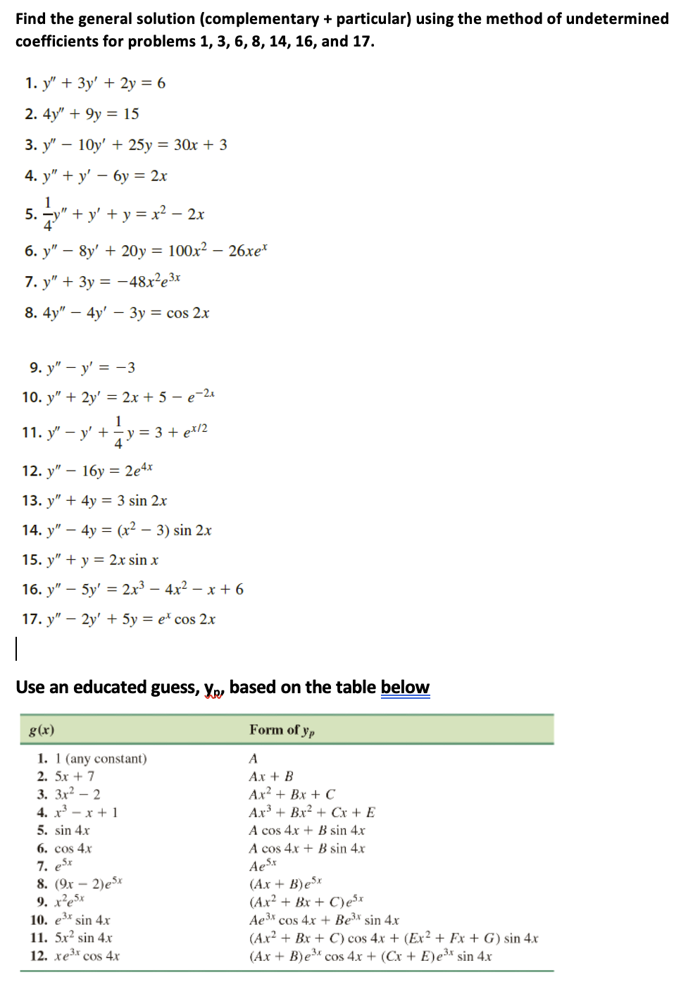 Solved ONLY NUMBER 17 | Chegg.com