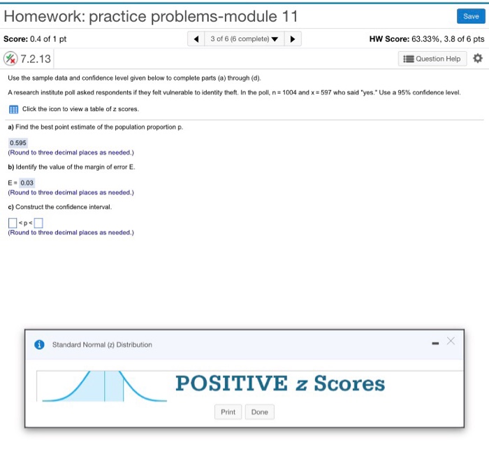 Solved Homework: practice problems-module 11 Score: 0.4 of 1 | Chegg.com
