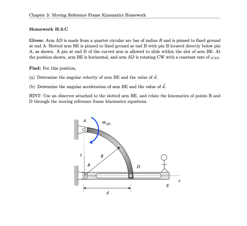 Solved Chapter 3: Moving Reference Frame Kinematics Homework | Chegg.com