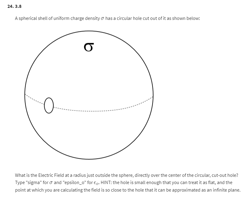 Solved A spherical shell of uniform charge density σ has a