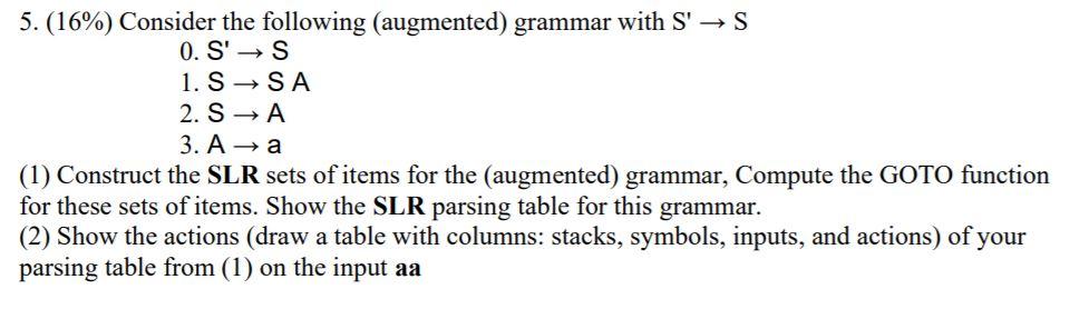 solved-5-16-consider-the-following-augmented-grammar-chegg