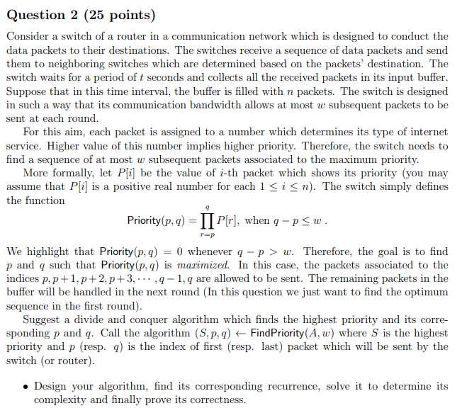 This is the algorithm we have been working with in | Chegg.com