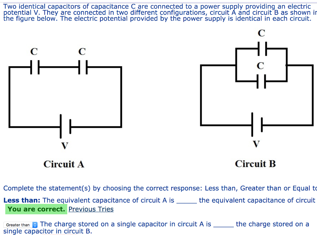 Solved Two Identical Capacitors Of Capacitance C Are | Chegg.com