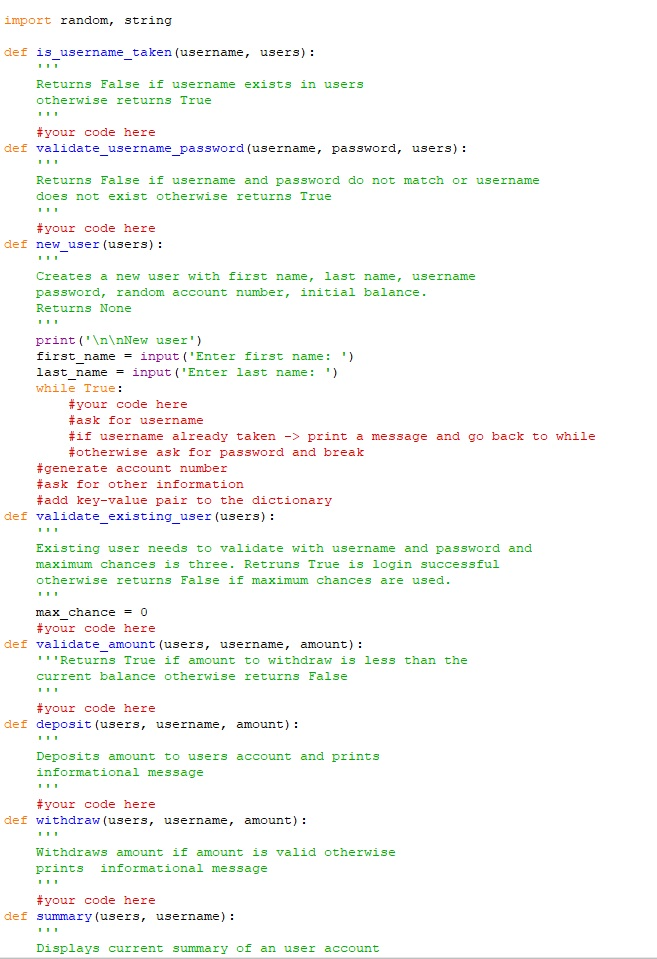 IT109- Final Project Simple Banking Application The | Chegg.com