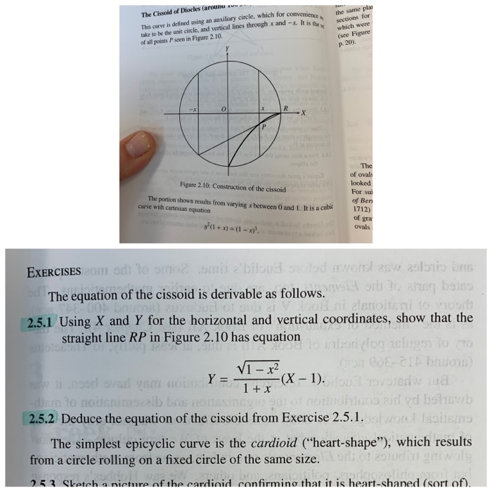 Solved The Cissoid of Diocles (arounu This curve is defined | Chegg.com