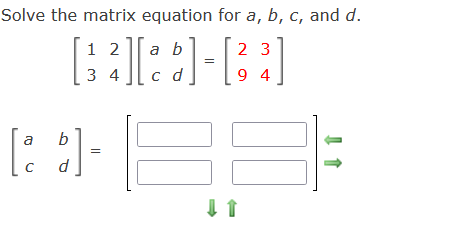 Solved Solve The Matrix Equation For A, B, C, And D. A B 2 3 | Chegg.com