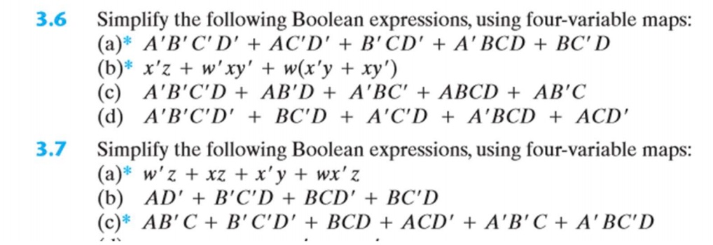 Solved Convert The Following Boolean Expressions To T