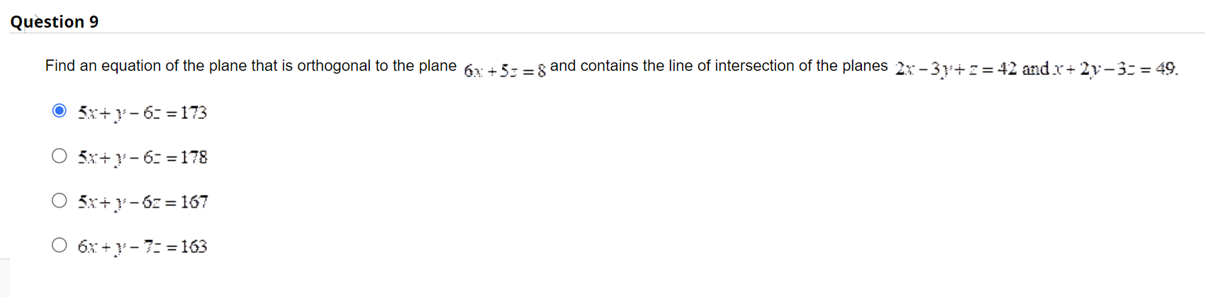 Solved Find an equation of the plane that is orthogonal to | Chegg.com