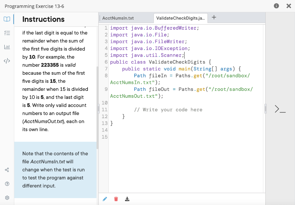 Solved Programming Exercise 13-6 Programming Exercise 13-6 | Chegg.com