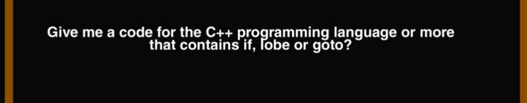 Solved Give me a code for the C++ programming language or | Chegg.com