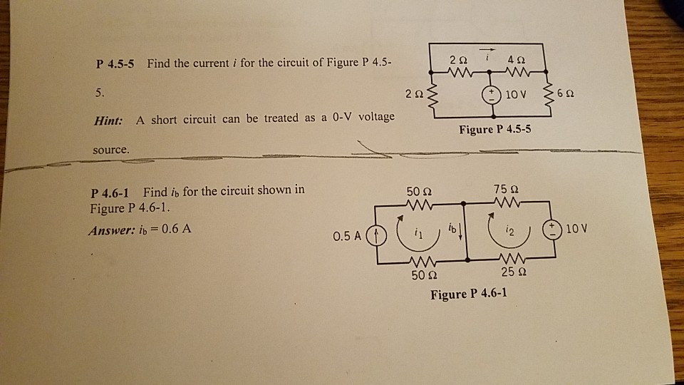 Solved P 4.5-5 Find the current i for the circuit of Figure | Chegg.com