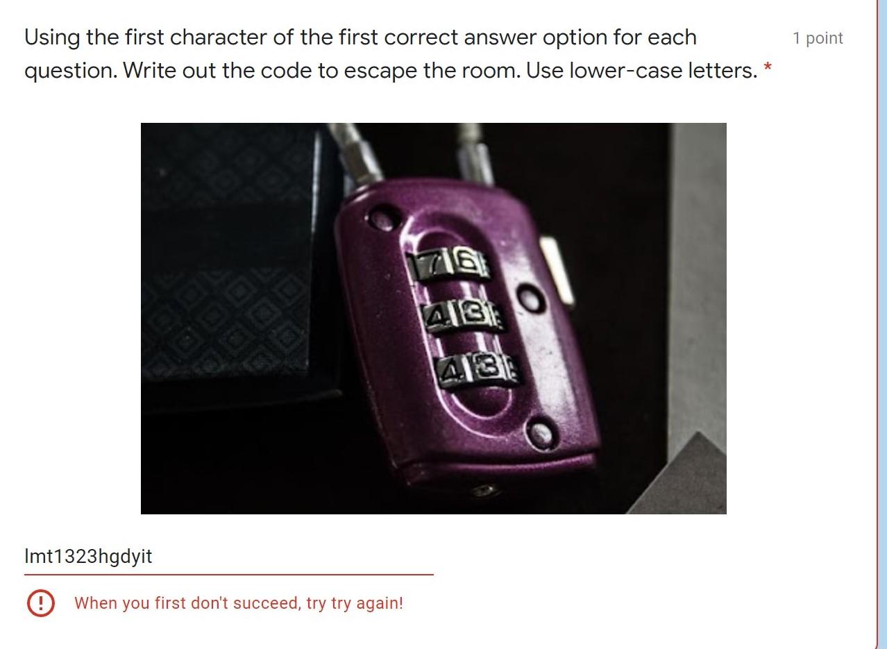 Solved Module 7 Escape Room 1 point I am a synthetic | Chegg.com