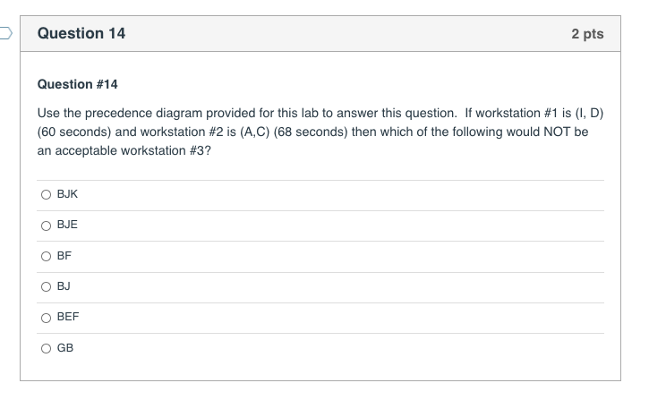 Solved Question 14 2 pts Question #14 Use the precedence | Chegg.com