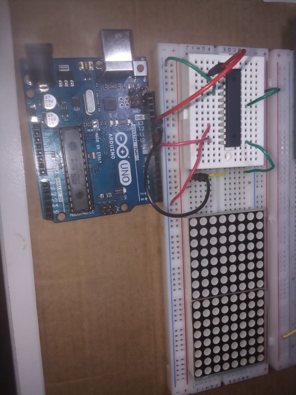 Solved Please Help!!! Im using two 8x8 led matrix | Chegg.com