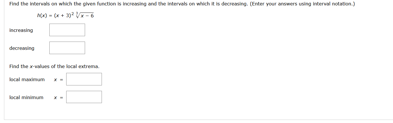 Solved Find the intervals on which the given function is | Chegg.com