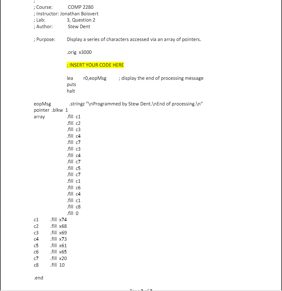 Question 2 Finish the skeleton program given on | Chegg.com
