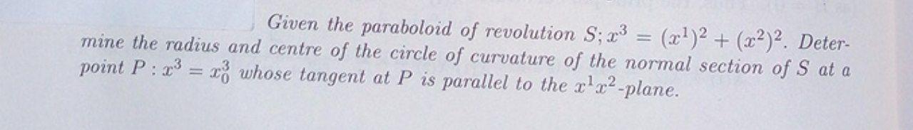 Given the paraboloid of revolution S; 23 = (31)2 + | Chegg.com