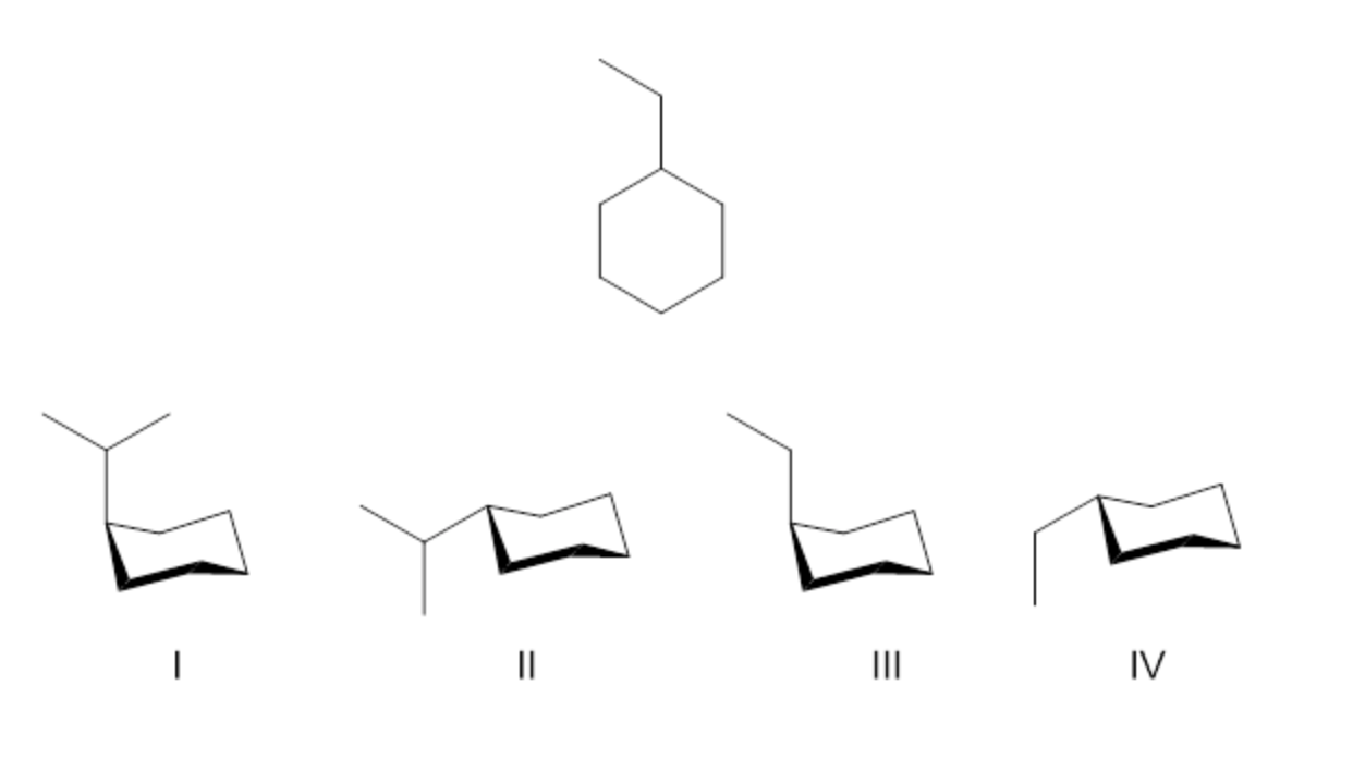 Solved Which is the least stable chair conformer of the