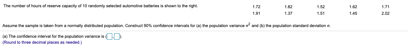 Solved B) Construct A 90% Confidence Interval For The | Chegg.com