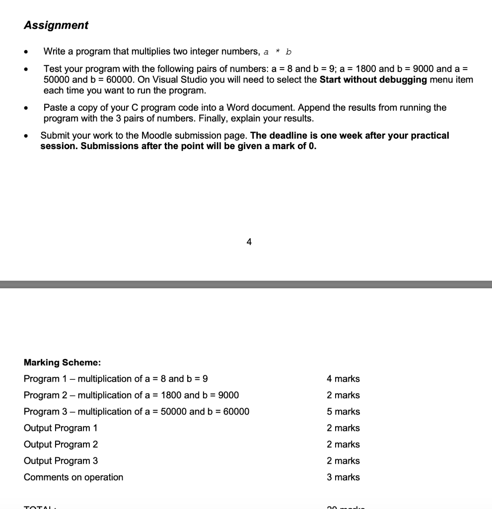 Solved Assignment Write a program that multiplies two | Chegg.com