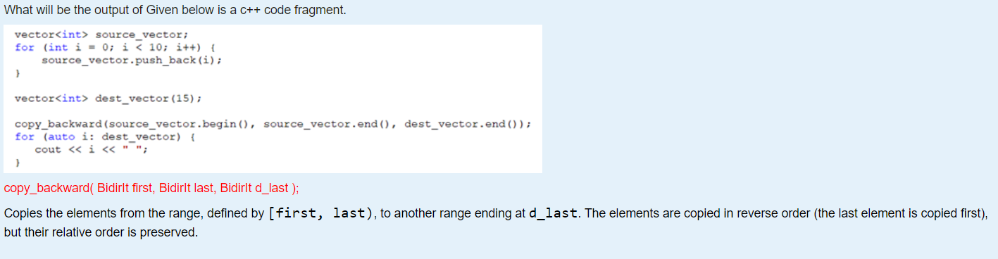 Solved What will be the output of Given below is a c++ code | Chegg.com