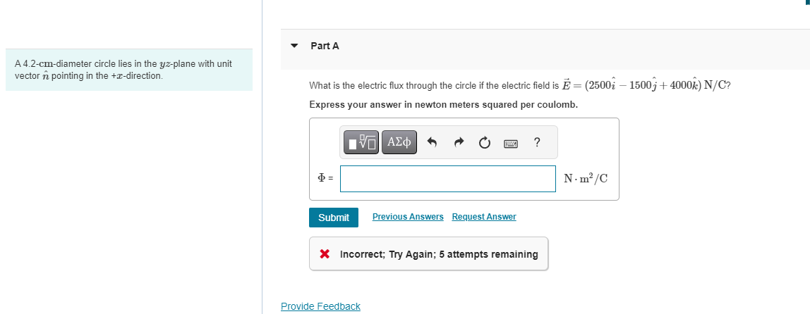 Solved A 4.2-cm-diameter circle lies in the yz-plane with | Chegg.com
