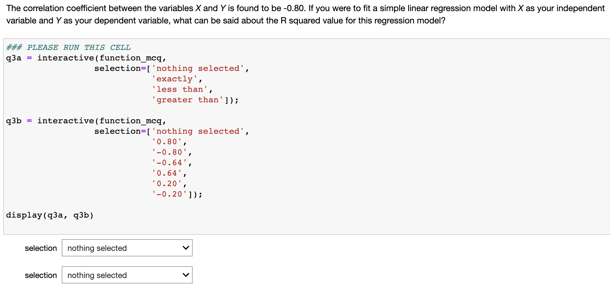 Solved The correlation coefficient between the variables X | Chegg.com